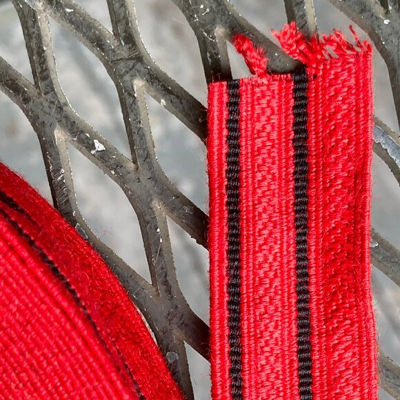 woven  decorative ribbon red striped - Picture 3 of 4